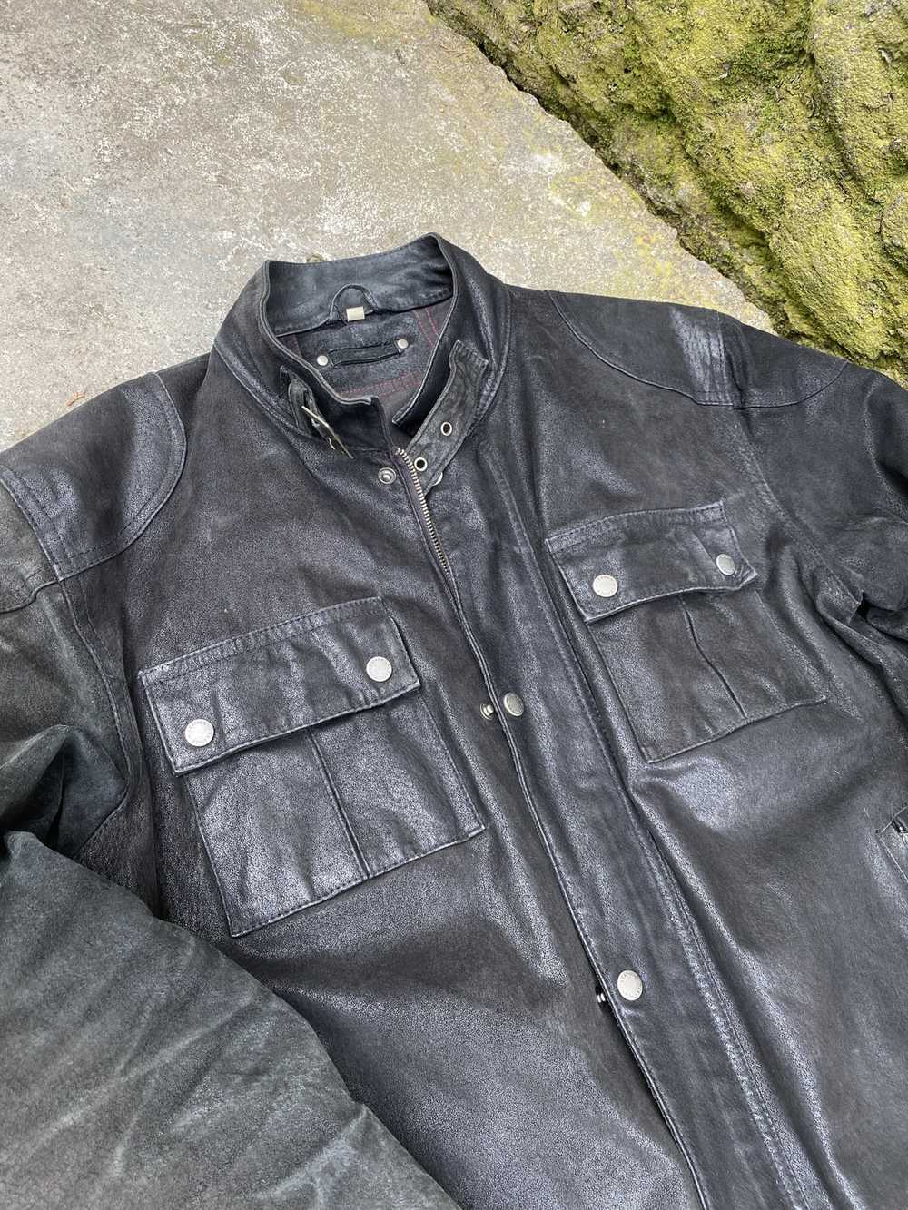 Leather Jacket × Racing × Vintage Rare Vintage Ge… - image 5