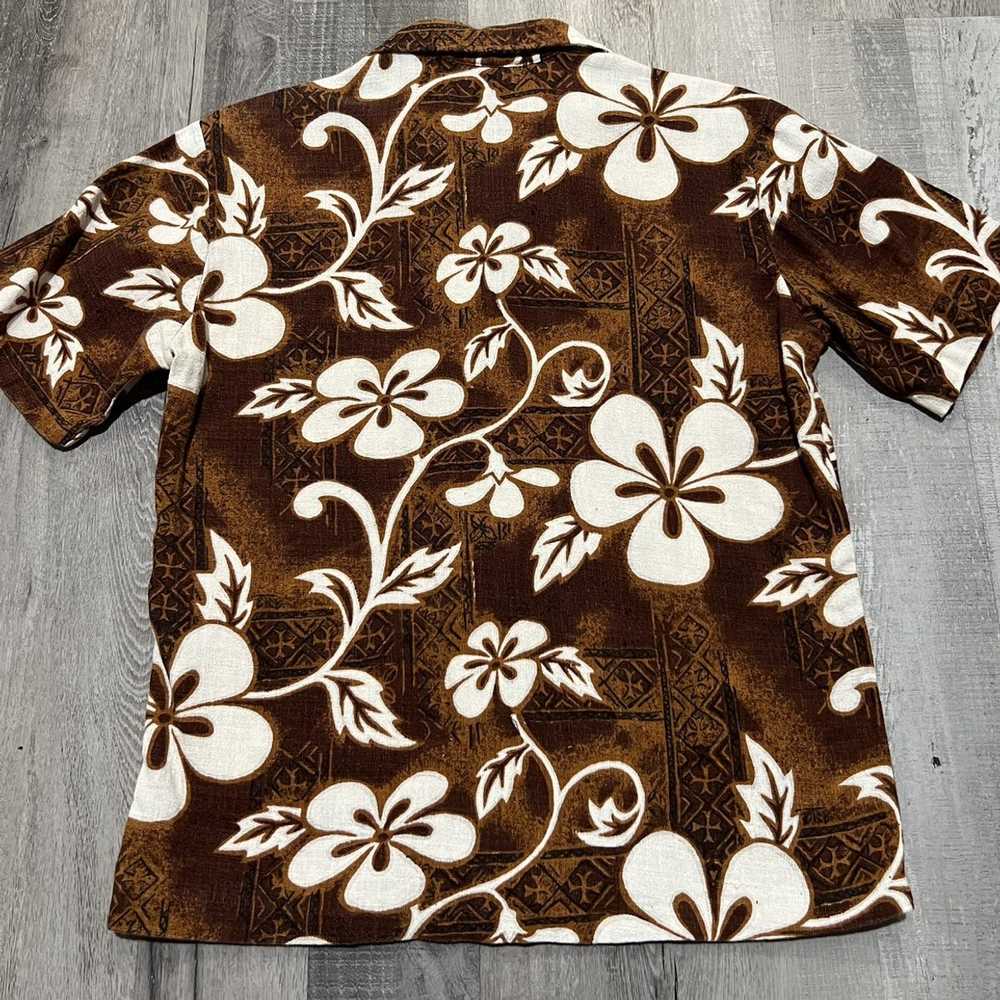 Hawaiian Shirt × Vintage VTG Brown Hawaiian Aloha… - image 2