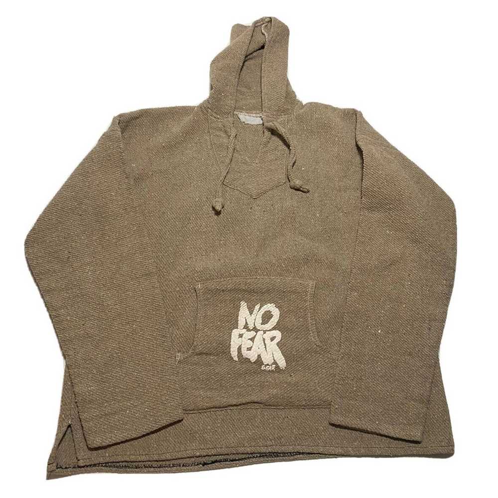 No Fear Vintage No Fear Gear Hoodie Poncho Size M… - image 1