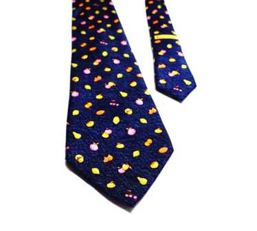 BVLGARI THE SEVEN FOLD TIE ネイビー ロゴマニア セブンフォールドタイ Silk 246025 | タイ | Bvlgari