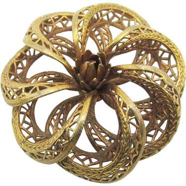 Detailed Corocraft Filigree Pierced Swirls Large … - image 1