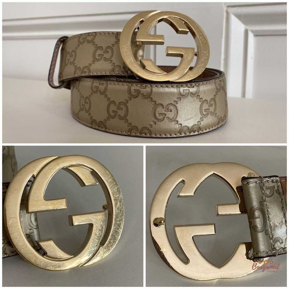 Gucci Gucci Gold Guccissima Leather Gold Interloc… - image 2