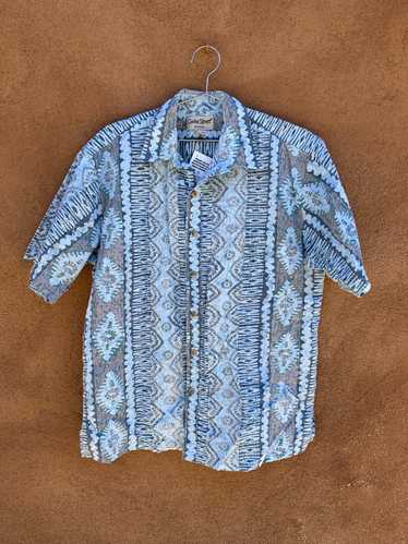 Blue Cooke Street Cotton Tiki Shirt - image 1