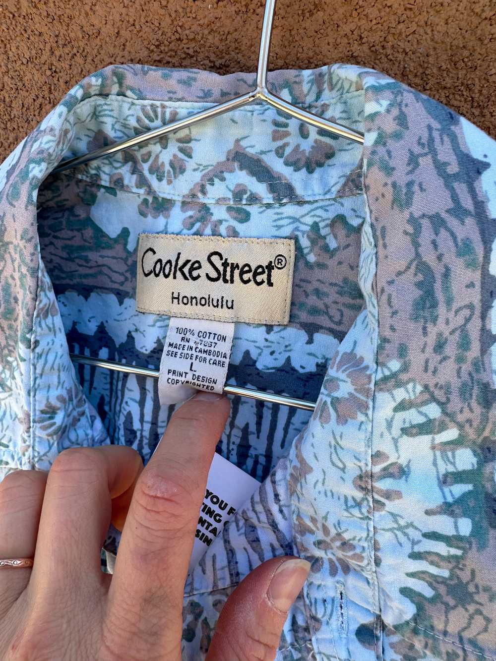 Blue Cooke Street Cotton Tiki Shirt - image 2