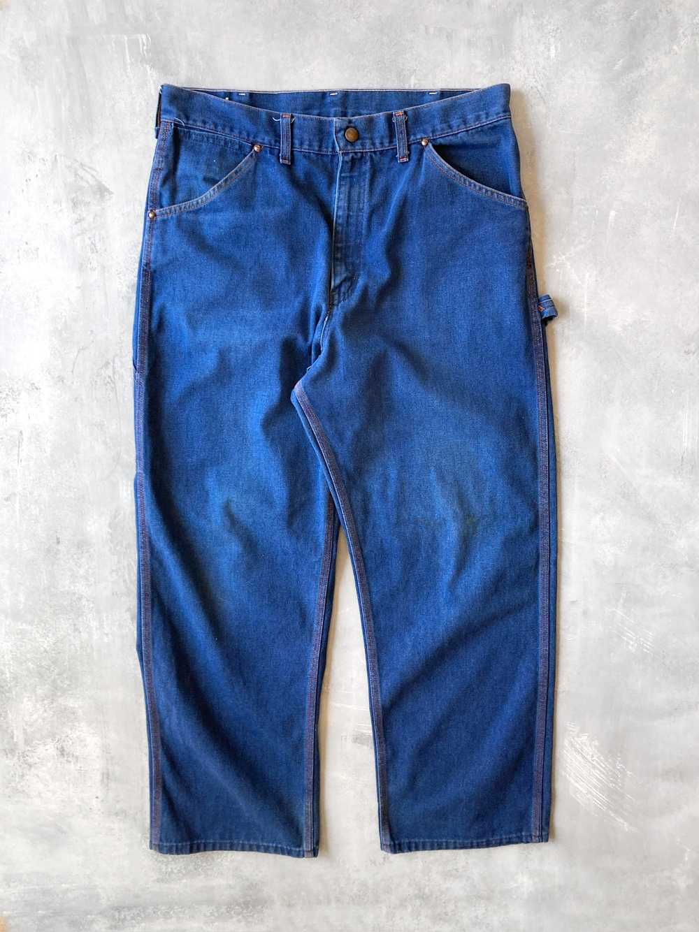 Contrast Stitched Carpenter Jeans 80's - 34x29 / … - image 1