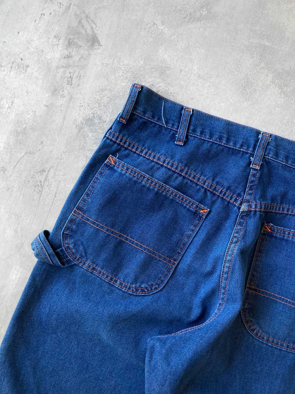 Contrast Stitched Carpenter Jeans 80's - 34x29 / … - image 5
