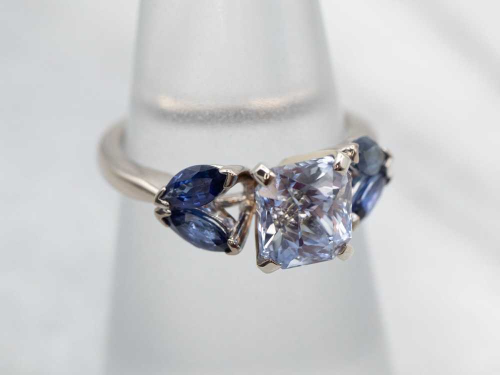 Stunning Light and Dark Sapphire Ring - image 3