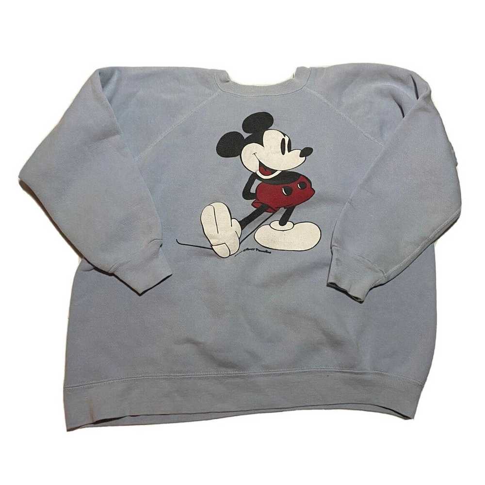 Disney Vintage 70s Mickey Mouse Pullover Sweatshi… - image 1