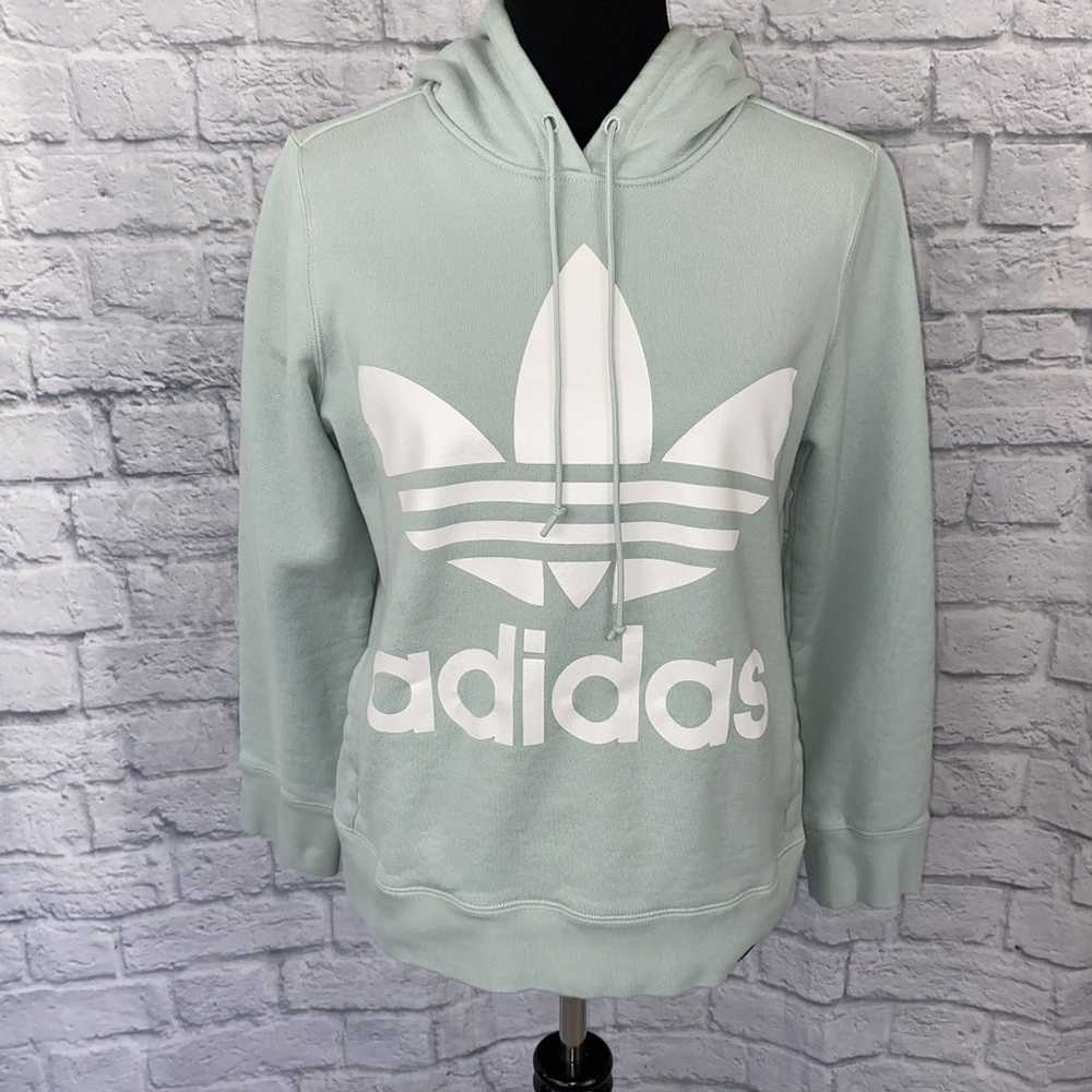 Adidas Adidas graphic print pullover hoodie mint … - image 1