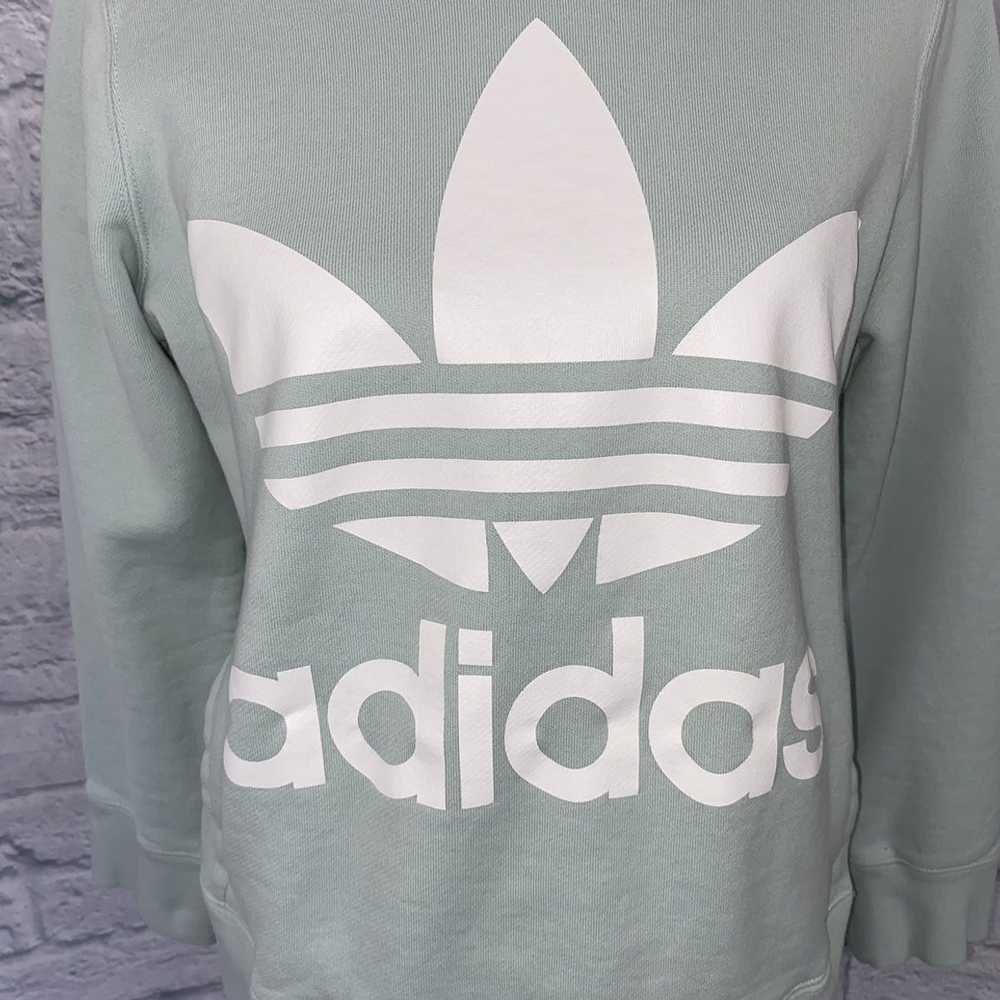 Adidas Adidas graphic print pullover hoodie mint … - image 3