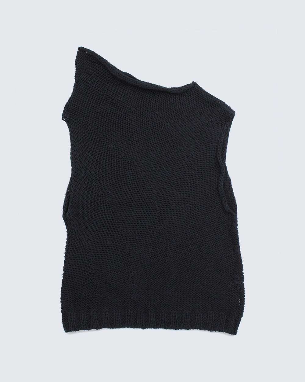 Yohji Yamamoto Sample Asymmetric Knitted Vest - image 2