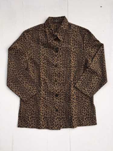 Fendi Vintage FENDI LEOPARD Print Straight Jacket