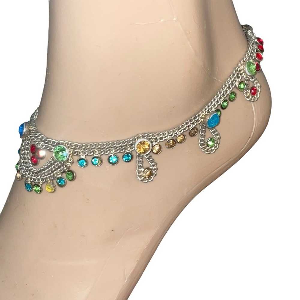 Vintage Vintage India tribal gemstone anklet - image 2