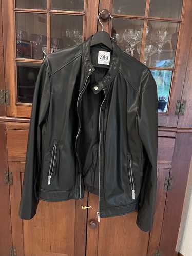 Zara Zara Vegan Leather Moto Jacket
