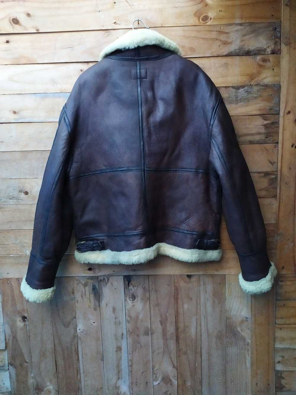 B 3 × Leather Jacket × Us Issue Type B-3 Bomber S… - image 8