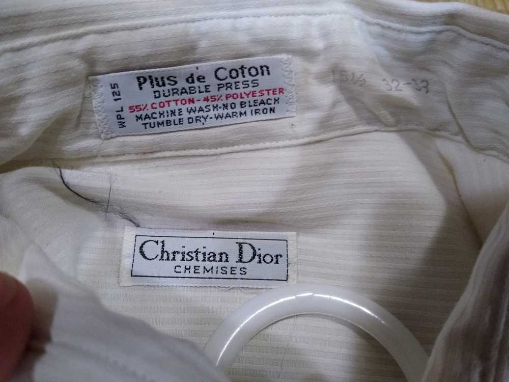 Dior Christian Dior pinstriped white button up sh… - image 6