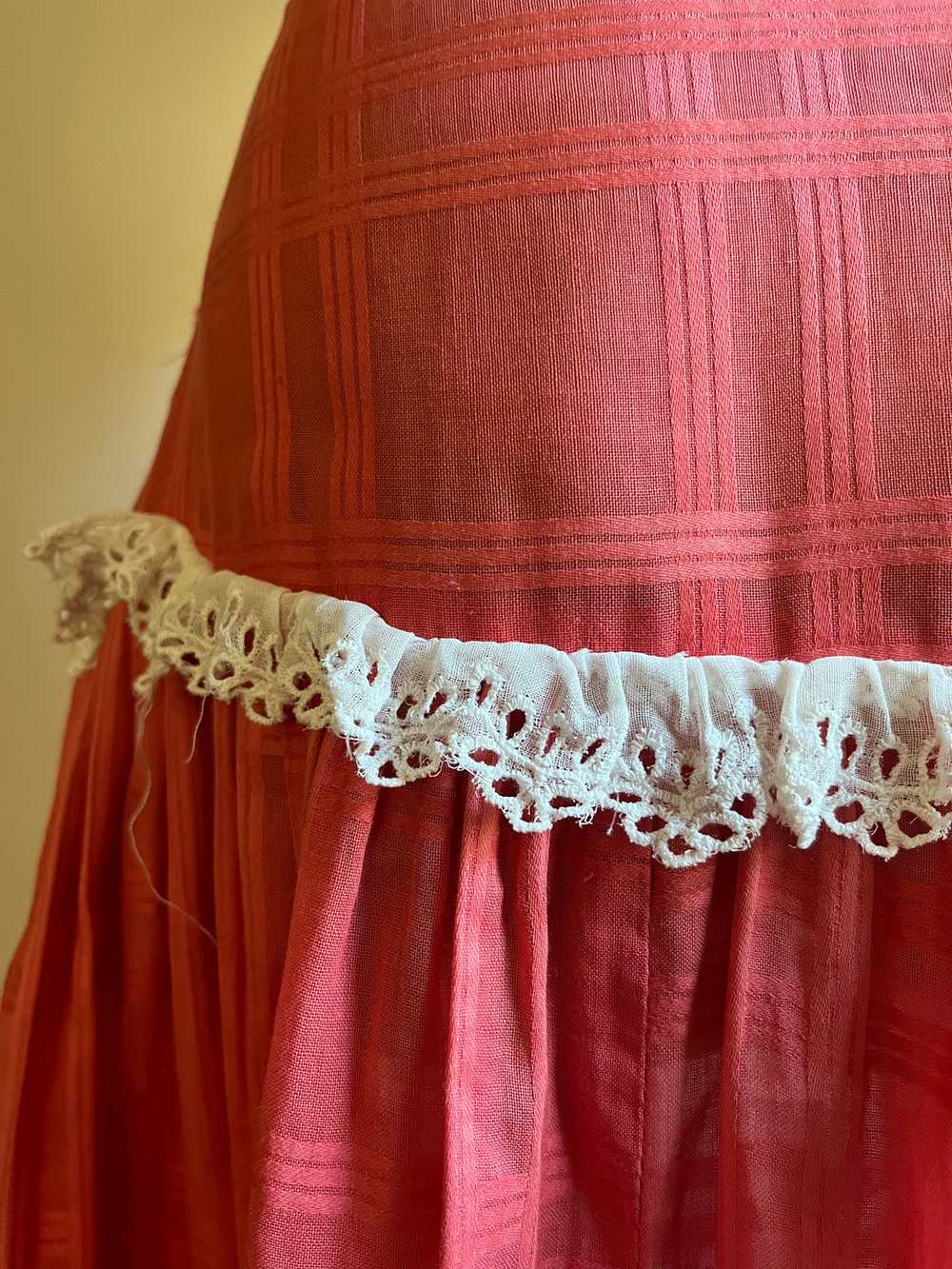 1950’s Vintage Sheer Cotton and Lace dress by Vic… - image 12