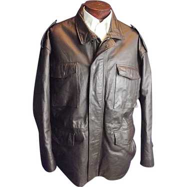 Vintage Willabee & Ward Mens Heavy Leather Bomber 