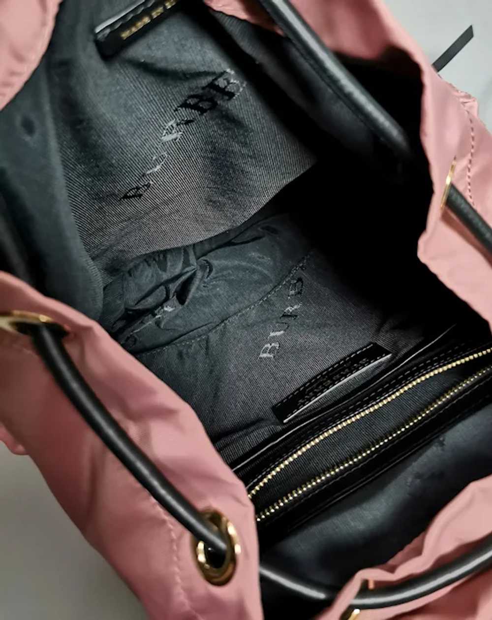 Burberry The Rucksack, pink nylon backpack, Gold … - image 10
