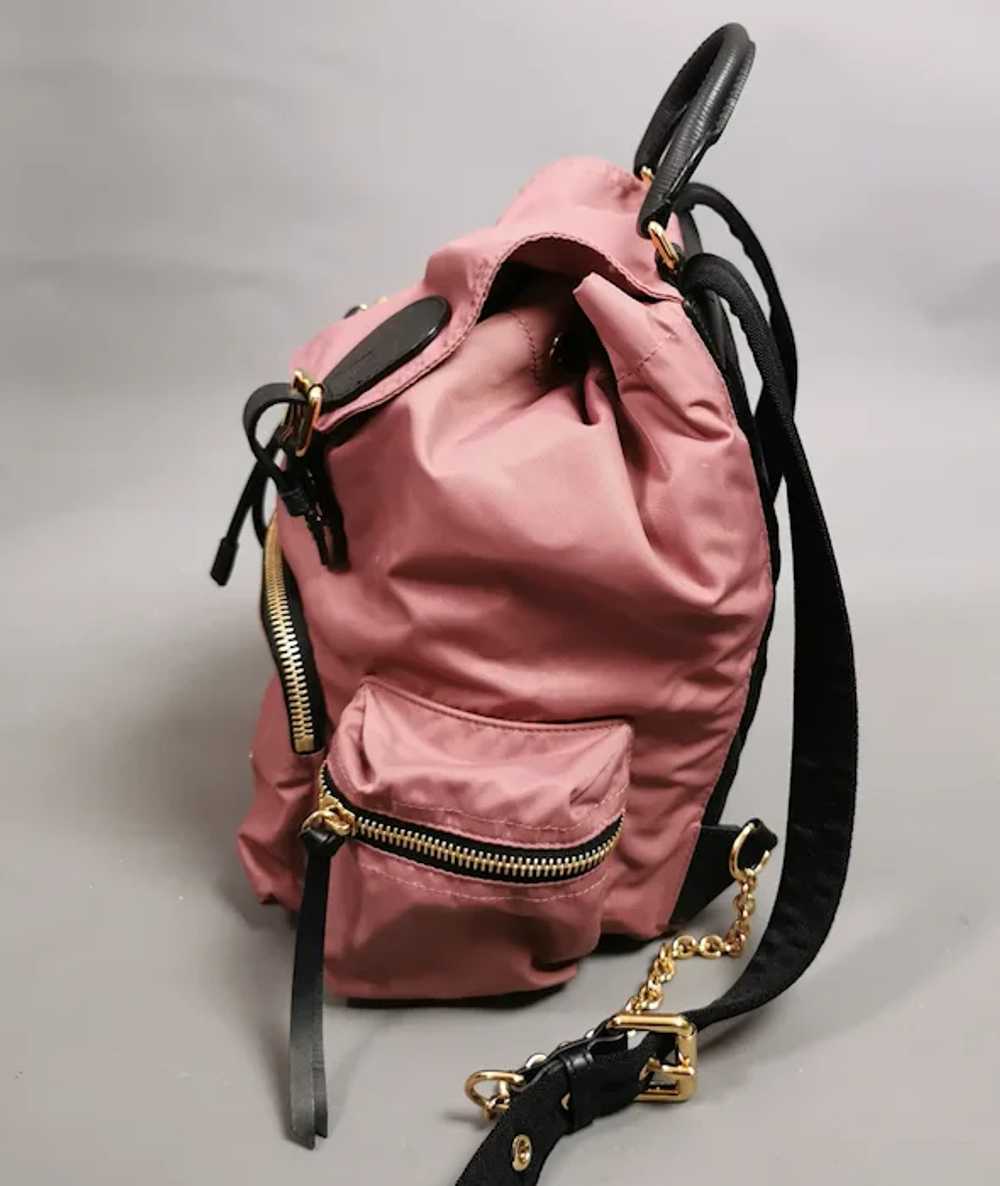 Burberry The Rucksack, pink nylon backpack, Gold … - image 12