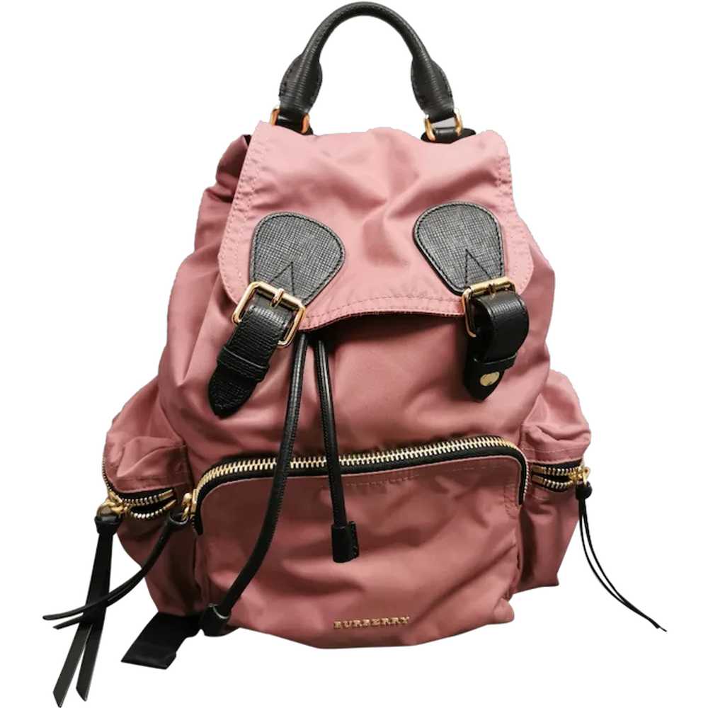 Burberry The Rucksack, pink nylon backpack, Gold … - image 1