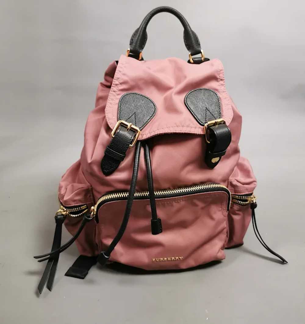 Burberry The Rucksack, pink nylon backpack, Gold … - image 2