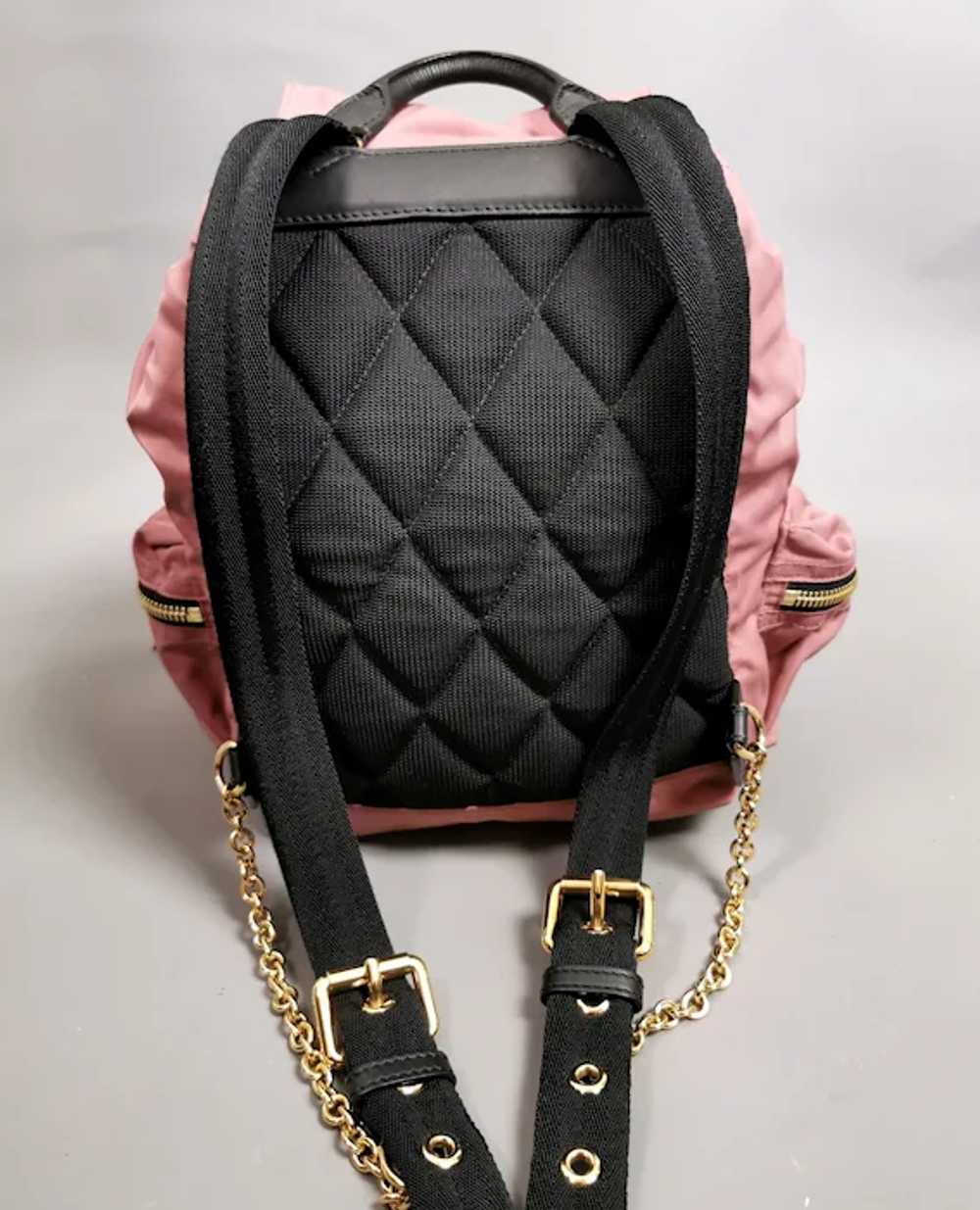 Burberry The Rucksack, pink nylon backpack, Gold … - image 4