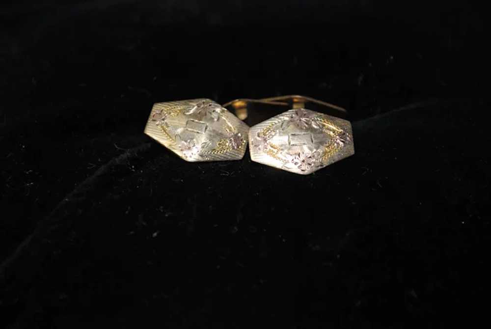 Antique Yellow and Rose Gold-filled Engraved S&S … - image 2