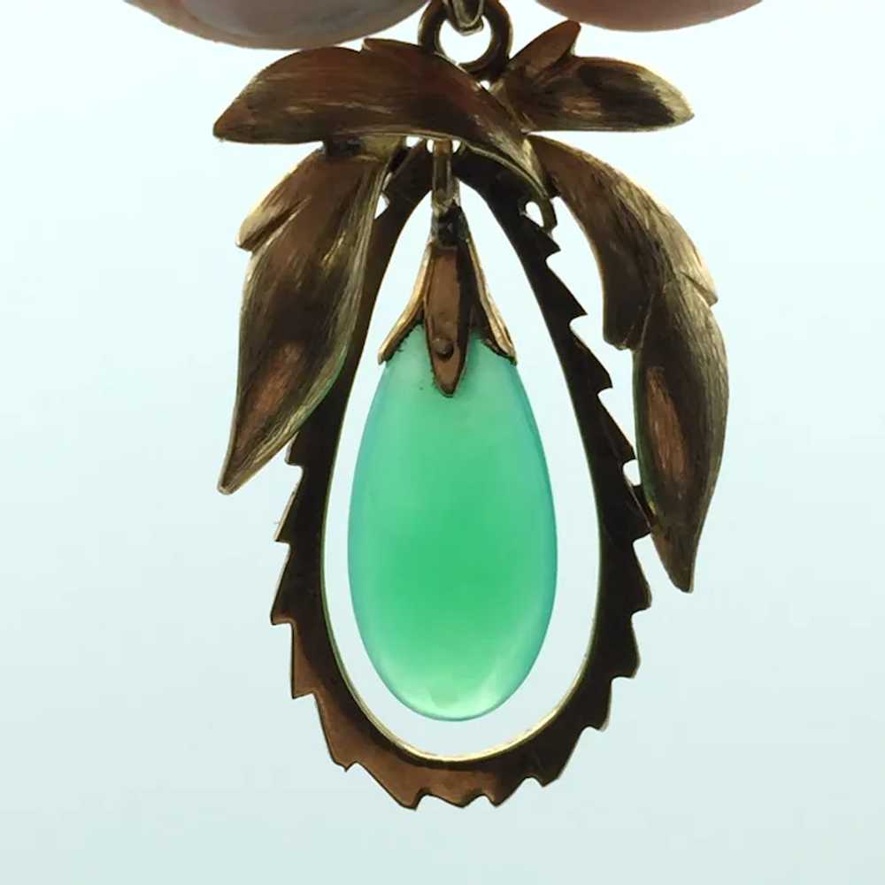 14K Chrysoprase Pendant - image 5