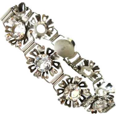 Art Deco Rock Crystal Sterling Japan Bracelet