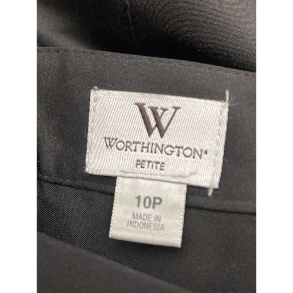 Worthington Worthington Petite Black Satin Pleate… - image 8