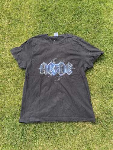 Ac/Dc × Band Tees × Vintage AC/DC Rock burst Polsk