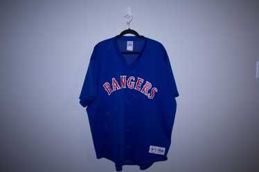 VTG Authentic Collection MAJESTIC ATHLETIC Adult XL Button TEXAS RANGERS  JERSEY