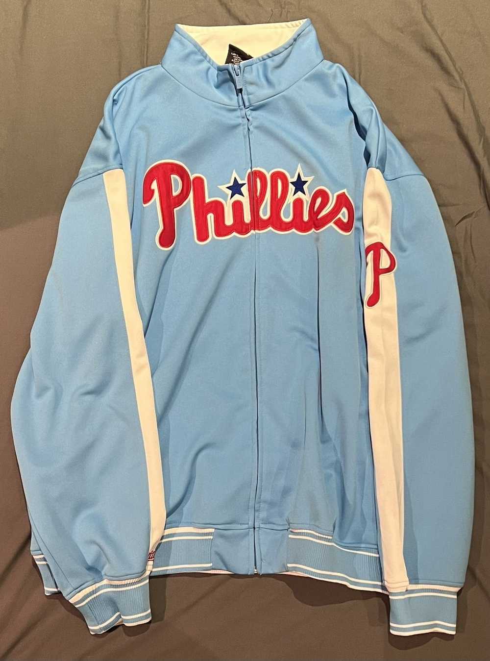 Majestic Philadelphia Phillies Mens Blue Phillies Pennant Long