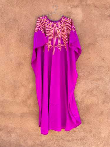 1970's Amazing Tiki Togs Magenta Kaftan