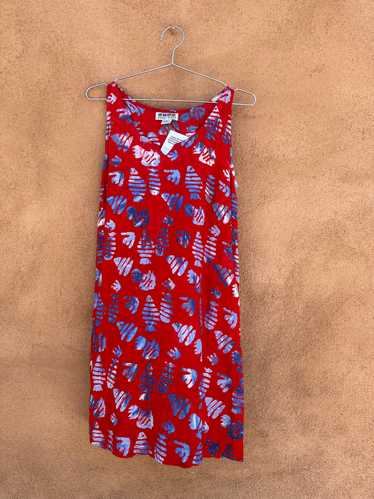 Fish Batik Rayon Dress - Small