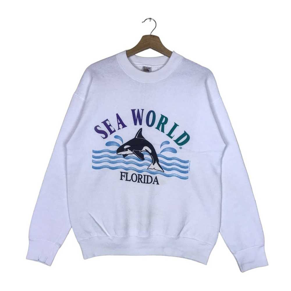 Fruit Of The Loom Vintage 90s Sea World Florida D… - image 1