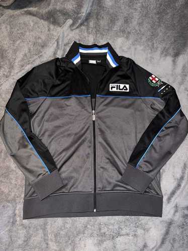 Vintage FILA Sport ITALIA Jacket Adult XL Black Blue Athleisure