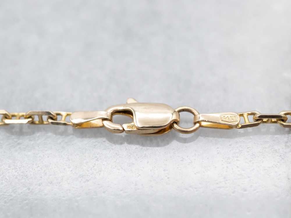 Polished Yellow Gold Anchor Link Chain - image 2