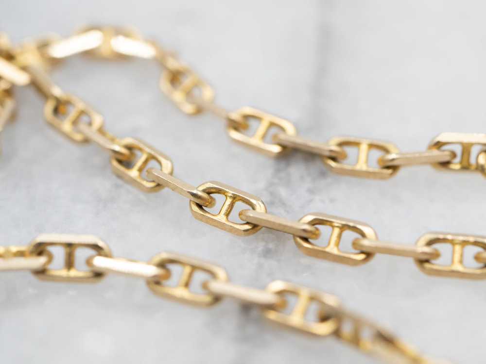 Polished Yellow Gold Anchor Link Chain - image 3