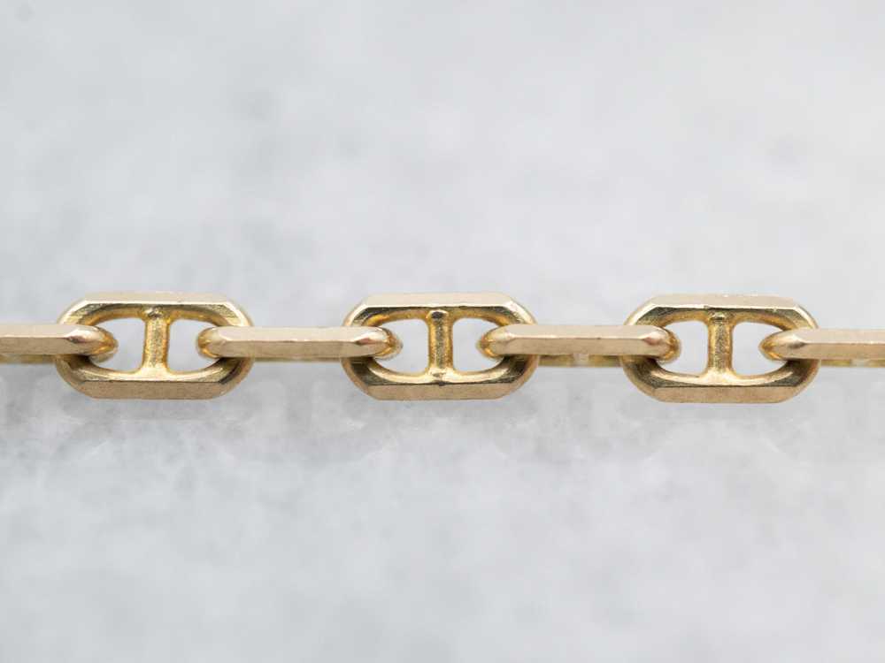 Polished Yellow Gold Anchor Link Chain - image 4