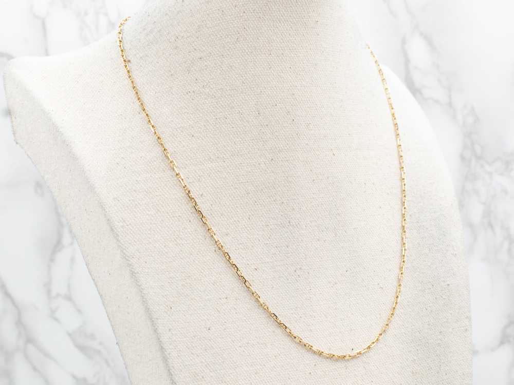 Polished Yellow Gold Anchor Link Chain - image 5