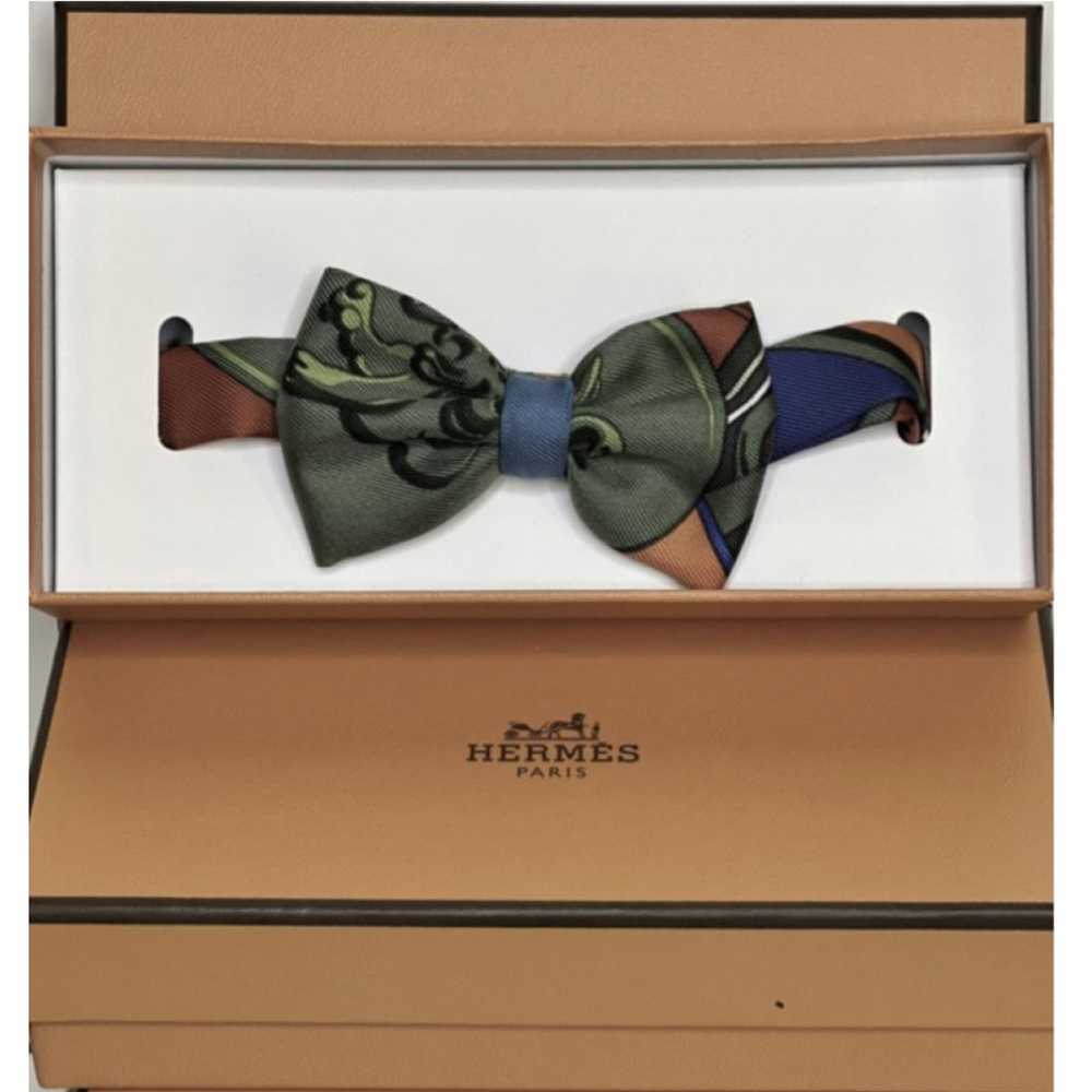 Hermès Noeud Papillon silk tie - image 2