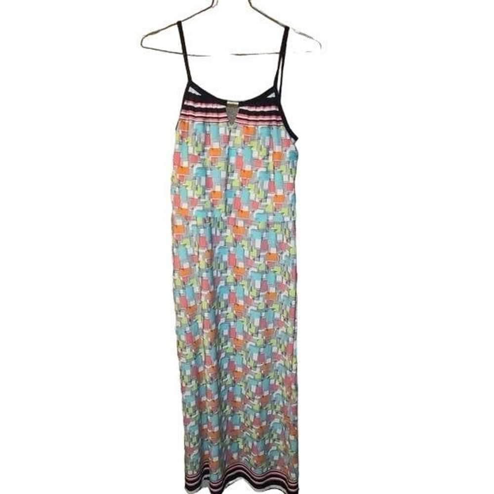Other Scarlett Size 6 Maxi Geometric Neon Colored… - image 1