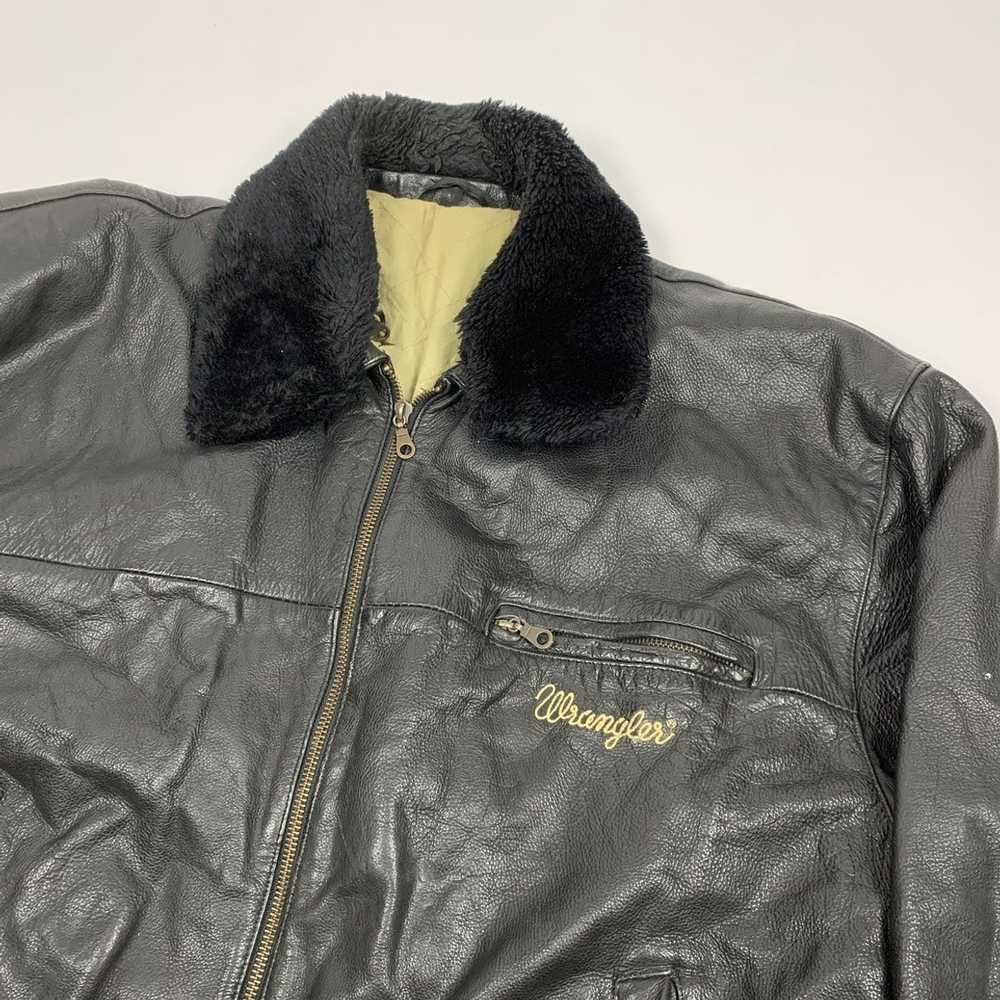 Leather Jacket × Vintage × Wrangler Wrangler vint… - image 2