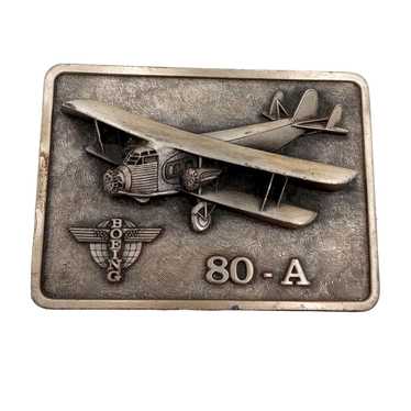 Vintage Boeing Aircraft Belt Buckle 80 A 80A Airp… - image 1