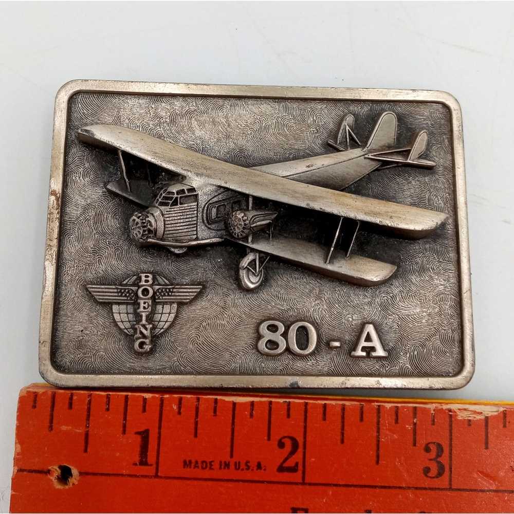 Vintage Boeing Aircraft Belt Buckle 80 A 80A Airp… - image 2