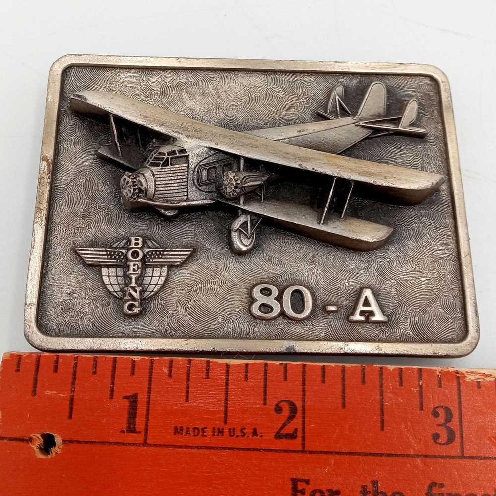 Vintage Boeing Aircraft Belt Buckle 80 A 80A Airp… - image 5