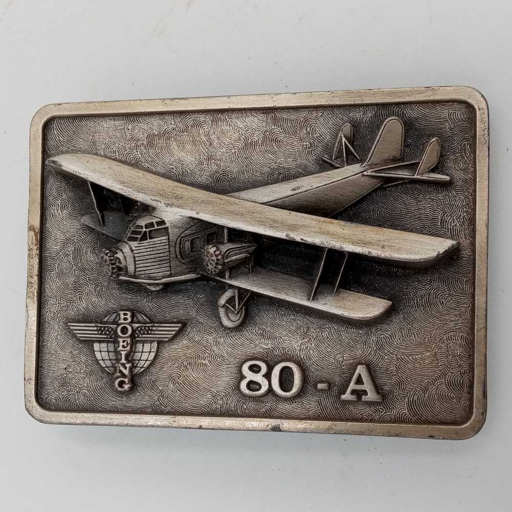 Vintage Boeing Aircraft Belt Buckle 80 A 80A Airp… - image 8
