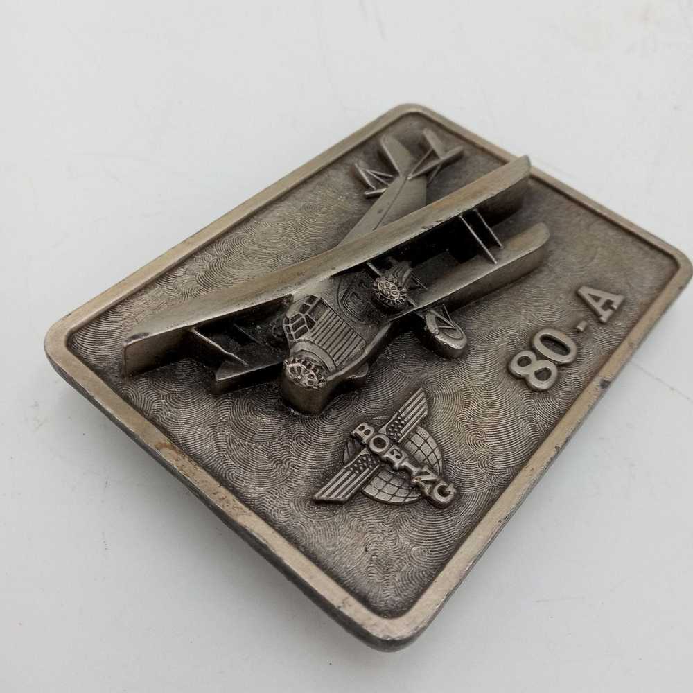 Vintage Boeing Aircraft Belt Buckle 80 A 80A Airp… - image 9